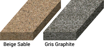 Alliance Gator's choice of color for polymeric sand in 4 variations, Beige, Slate Grey.