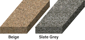 Alliance Gator's choice of color for polymeric sand in 4 variations, Beige, Slate Grey.